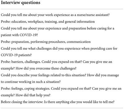 Facing the unknown COVID-19 pandemic: A qualitative study with nurses and nursing assistants in three European countries